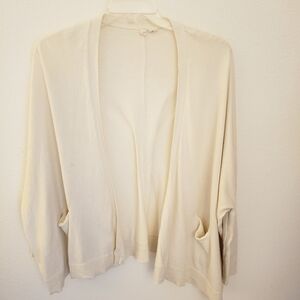 Moth Cream Cotton/Cashmere Blend Oversize Cardigan with Slim Cuffs Size XS/S GUC